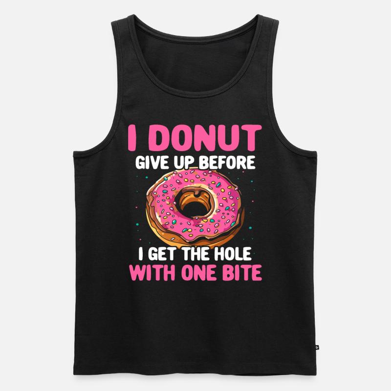 Donuts Sprüche Doughnuts - Männer Premium Bio Tank Top - Schwarz