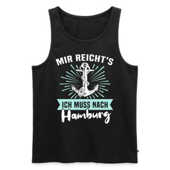 Hamburg Sprüche - Männer Premium Bio Tank Top - Schwarz - Vorne - AI Model Male 178 light (178cm)