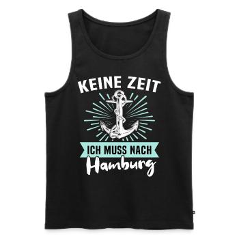 Hamburg Sprüche - Männer Premium Bio Tank Top - Schwarz - Vorne - AI Model Male 178 light (178cm)