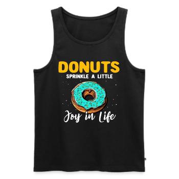 Donut Doughnut Donut Lover - Débardeur bio Premium Homme - noir - Devant - AI Model Male 178 light (178cm)