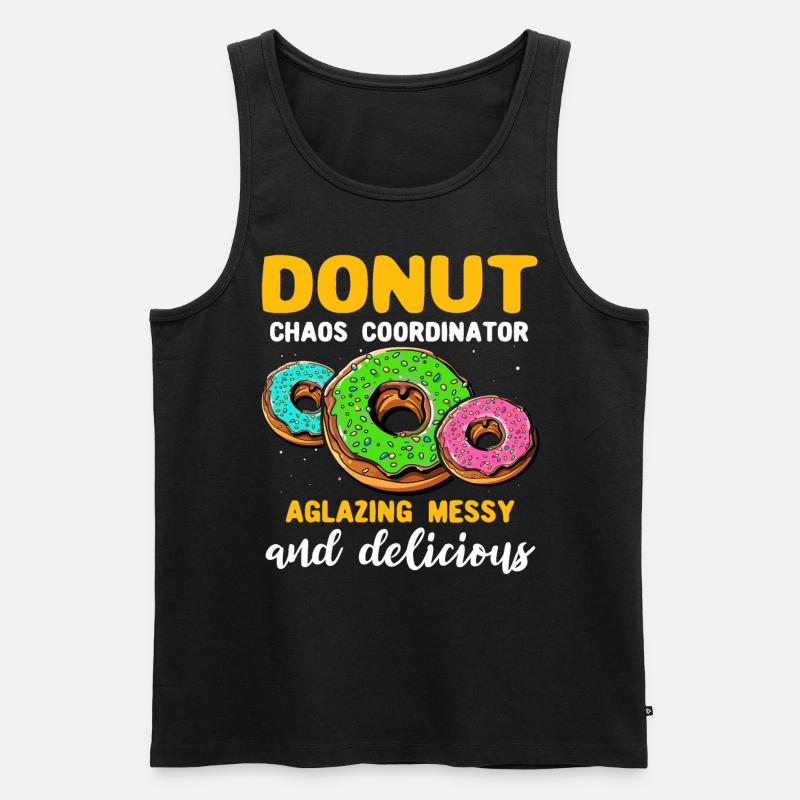 Donut Donutliebhaber - Männer Premium Bio Tank Top - Schwarz
