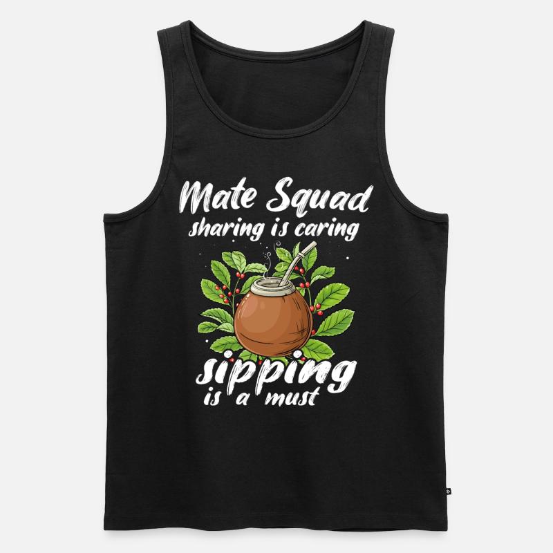 Mate Tee - Männer Premium Bio Tank Top - Schwarz