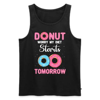 Doughnut Love Donuts - Männer Premium Bio Tank Top - Schwarz - Vorne - Michal (187cm)