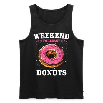 Donut Weekend Doughnuts - Männer Premium Bio Tank Top - Schwarz - Vorne - Michal (187cm)
