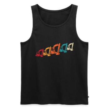 Excavator Excavator Driver Excavator - Men's Premium Organic Tank Top - black - Front - AI Model Male 178 light (178cm)