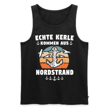 Nordstrand Sayings - Men's Premium Organic Tank Top - black - Front - Michal (187cm)
