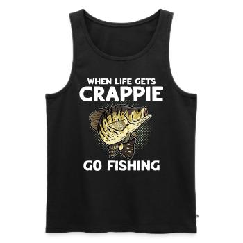 Sonnenbarsch Angeln Crappie Fishing - Männer Premium Bio Tank Top - Schwarz - Vorne - AI Model Male 178 light (178cm)