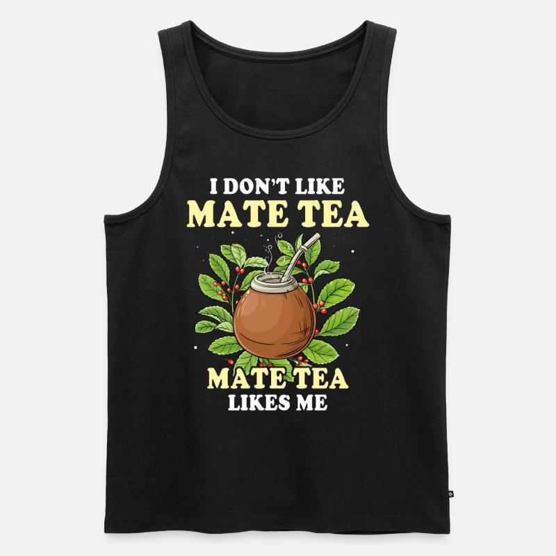 Mate Tee Teetrinker - Männer Premium Bio Tank Top - Schwarz