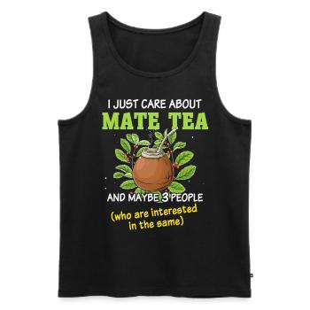 Mate Tee - Männer Premium Bio Tank Top - Schwarz - Vorne - AI Model Male 178 light (178cm)