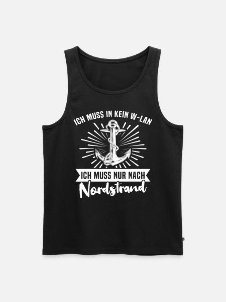 Nordstrand Spruch - Männer Premium Bio Tank Top - Schwarz
