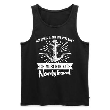 Nordstrand - Männer Premium Bio Tank Top - Schwarz - Vorne - Michal (187cm)