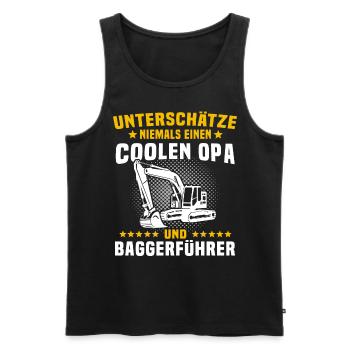 Baggerfahrer Baggerführer Opas - Männer Premium Bio Tank Top - Schwarz - Vorne - Michal (187cm)