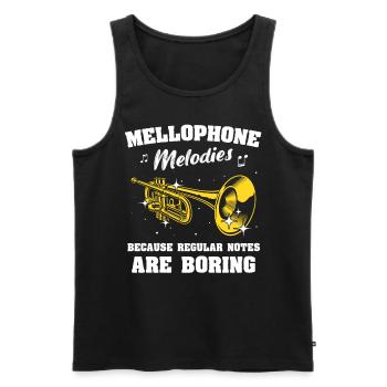Mellophone - Men's Premium Organic Tank Top - black - Front - Michal (187cm)