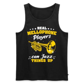 Mellophone Musician Mellophonist - Men's Premium Organic Tank Top - black - Front - Michal (187cm)