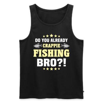 Sonnenbarsch Crappie Fishing - Männer Premium Bio Tank Top - Schwarz - Vorne - AI Model Male 178 light (178cm)