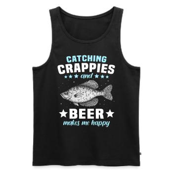 Barsch Crappie Fishing - Männer Premium Bio Tank Top - Schwarz - Vorne - AI Model Male 178 light (178cm)