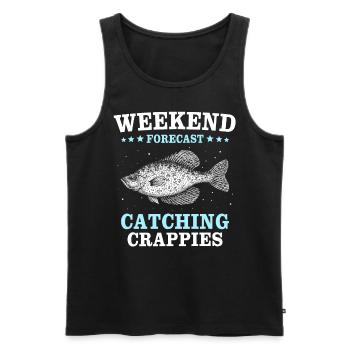Sunbass Perch Crappie Fishing - Men's Premium Organic Tank Top - black - Front - AI Model Male 178 light (178cm)