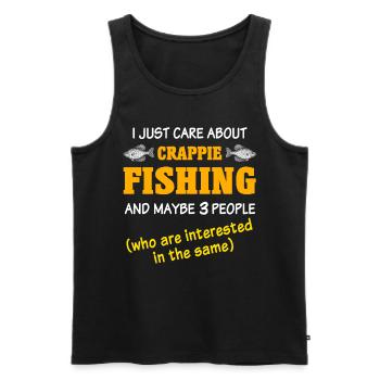 Sunbass Perch Crappie Fishing - Men's Premium Organic Tank Top - black - Front - AI Model Male 178 light (178cm)