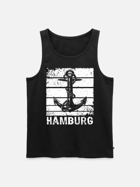 Hambourg Hamburger - Débardeur bio Premium Homme - noir