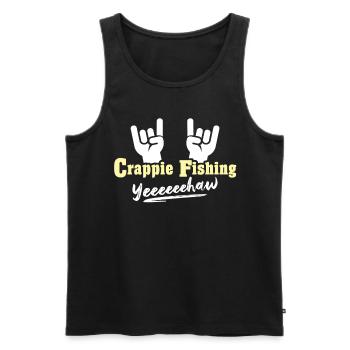 Crappie Fishing - Männer Premium Bio Tank Top - Schwarz - Vorne - AI Model Male 178 light (178cm)