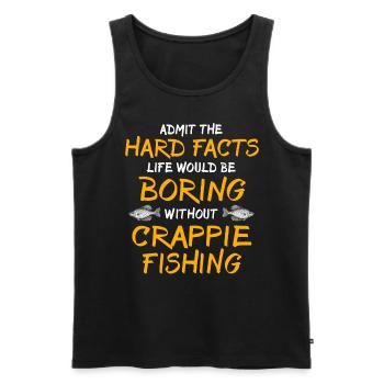 Crappie Fishing - Männer Premium Bio Tank Top - Schwarz - Vorne - AI Model Male 178 light (178cm)