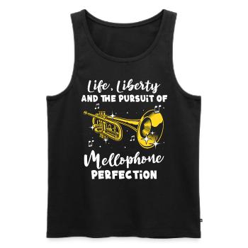 Mellophone - Men's Premium Organic Tank Top - black - Front - Michal (187cm)
