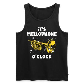 Mellophone - Men's Premium Organic Tank Top - black - Front - Michal (187cm)