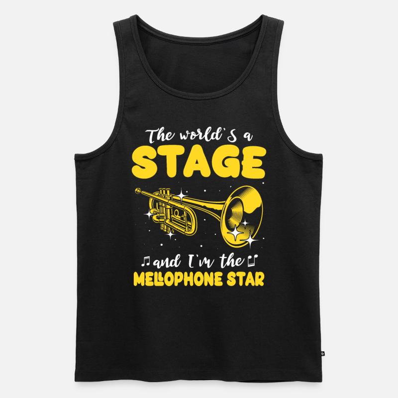 Mellophon - Männer Premium Bio Tank Top - Schwarz