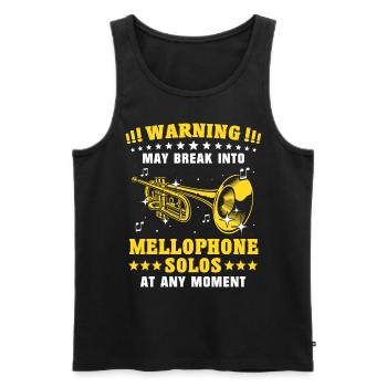 Mellophone - Men's Premium Organic Tank Top - black - Front - Michal (187cm)