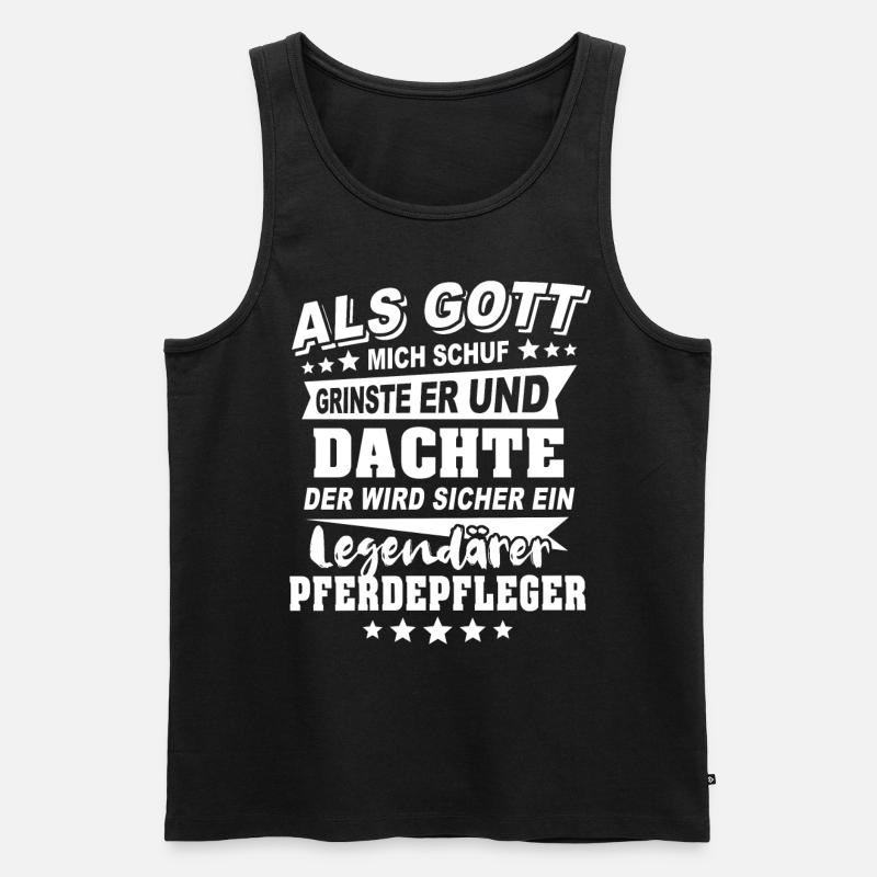 Pferdepfleger - Männer Premium Bio Tank Top - Schwarz