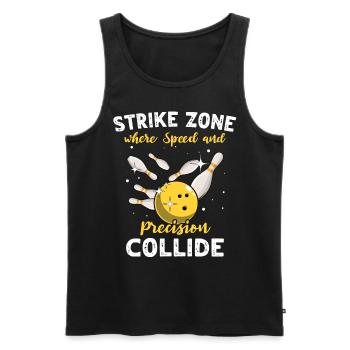Bowling - Männer Premium Bio Tank Top - Schwarz - Vorne - Michal (187cm)