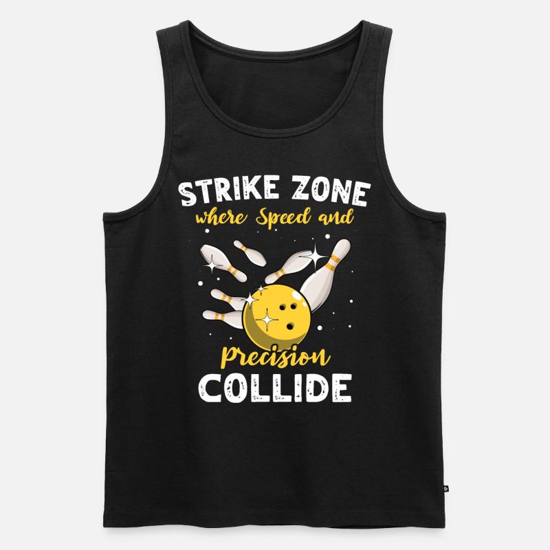 Bowling - Männer Premium Bio Tank Top - Schwarz