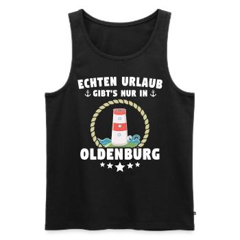 Oldenburg Urlaub - Männer Premium Bio Tank Top - Schwarz - Vorne - Michal (187cm)