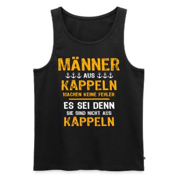 Kappeln Mann Kappelner Männer - Männer Premium Bio Tank Top - Schwarz - Vorne - Michal (187cm)
