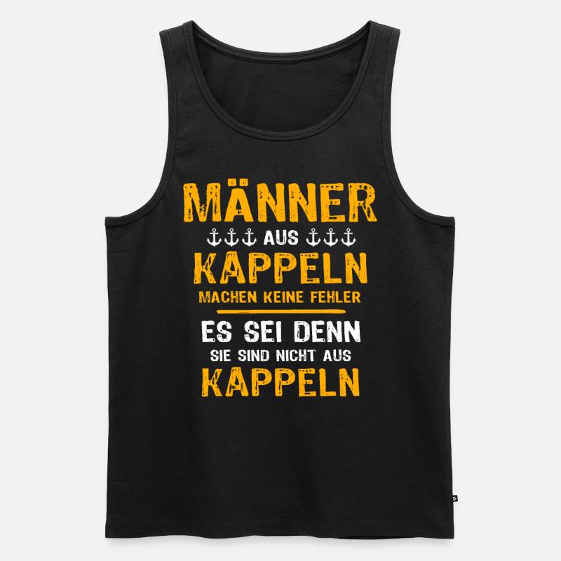 Kappeln Mann Kappelner Männer - Männer Premium Bio Tank Top - Schwarz