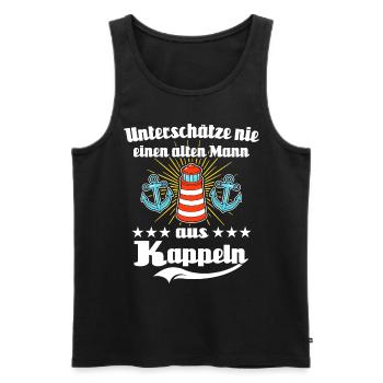 Kappelner Männer Kappeln - Männer Premium Bio Tank Top - Schwarz - Vorne - Michal (187cm)