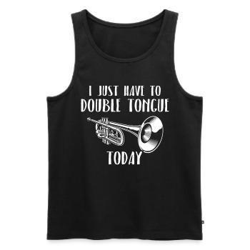 Mellophone Musician - Men's Premium Organic Tank Top - black - Front - Michal (187cm)