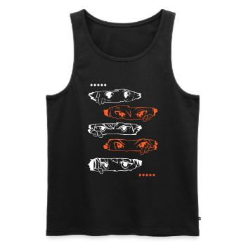 White And Black Anime Eyes - Special Gift For Xmas - Men's Premium Organic Tank Top - black - Front - Michal (187cm)