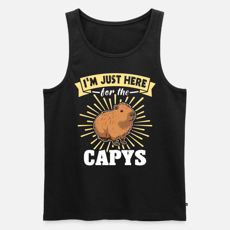 Capybara - Männer Premium Bio Tank Top - Schwarz