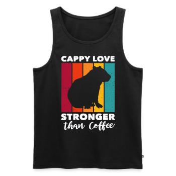 Capybara Capy - Men's Premium Organic Tank Top - black - Front - Michal (187cm)