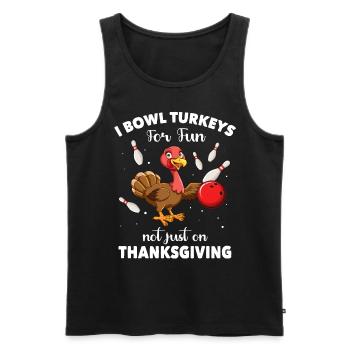 Bowler Turquie Thanksgiving - Débardeur bio Premium Homme - noir - Devant - Michal (187cm)
