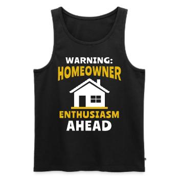 Eigenheim Hausbesitzer Hauskauf - Männer Premium Bio Tank Top - Schwarz - Vorne - AI Model Male 178 light (178cm)
