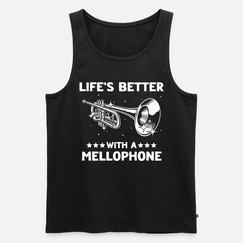 Mellophon - Männer Premium Bio Tank Top - Schwarz