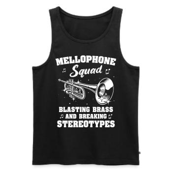 Mellophone - Men's Premium Organic Tank Top - black - Front - Michal (187cm)
