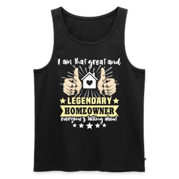Homeowner New Home - Männer Premium Bio Tank Top - Schwarz - Vorne - Michal (187cm)