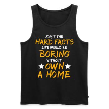 Homeowner New Home - Männer Premium Bio Tank Top - Schwarz - Vorne - Michal (187cm)