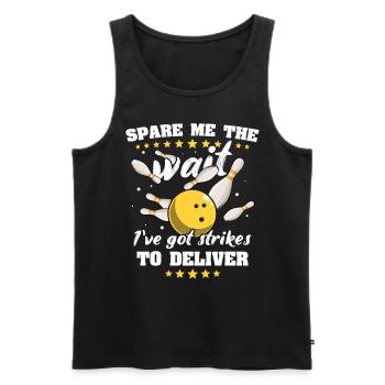 Bowling Slow Bowler - Men's Premium Organic Tank Top - black - Front - Michal (187cm)