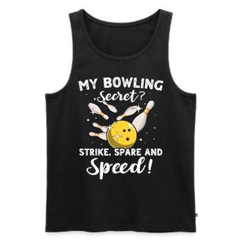 Spare Bowling Slow - Männer Premium Bio Tank Top - Schwarz - Vorne - AI Model Male 178 light (178cm)