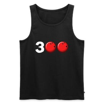 Bowling 300 Bowler - Männer Premium Bio Tank Top - Schwarz - Vorne - AI Model Male 178 light (178cm)