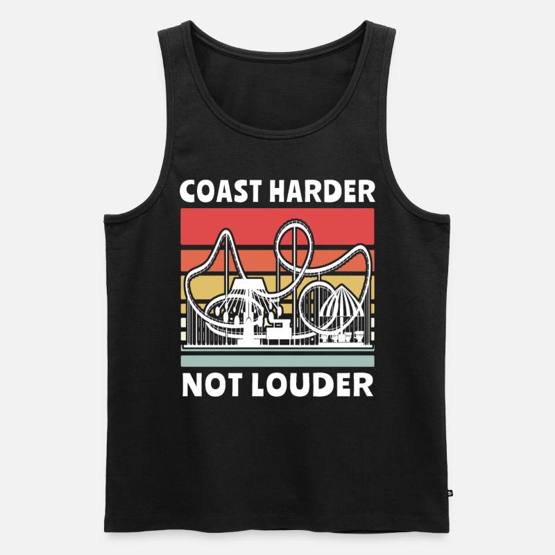 Achterbahn Achterbahnfahrer - Männer Premium Bio Tank Top - Schwarz